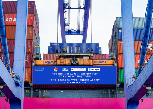 CẢNG QUỐC TẾ TÂN CẢNG – CÁI MÉP (TCIT) VƯỢT MỐC 15.000.000 TEU SẢN LƯỢNG THÔNG QUA CẢNG SAU GẦN 12 NĂM ĐI VÀO HOẠT ĐỘNG