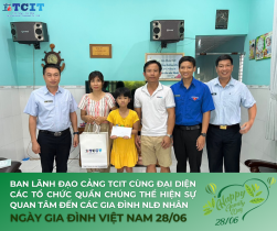 TCIT’S LEADERS AND REPRESENTATIVES OF MASS ORGANIZATIONS VISITED AND ENCOURAGED CHILDREN OF COMPANY EMPLOYEES WITH SERIOUS ILLNESSES ON THE OCCASION OF VIETNAMESE FAMILY DAY (JUNE 28)