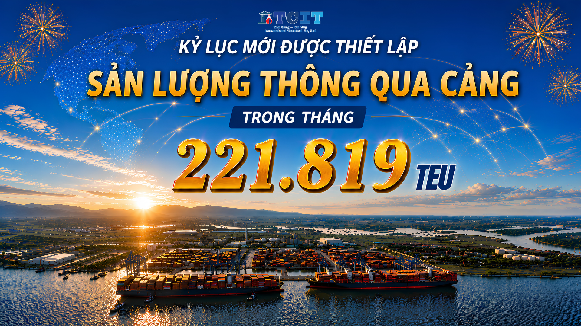 221,819 TEUS THROUGHPUT VOLUME IN A MONTH: A MILESTONE AFFIRMING TCIT'S OPERATIONAL EXCELLENCE AND ADAPTABILITY